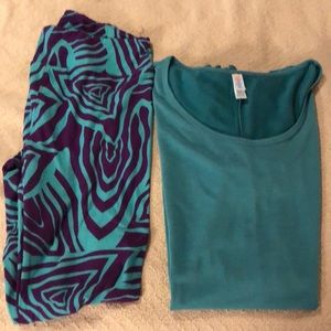 Lularoe Small Perfect T and OS leggings